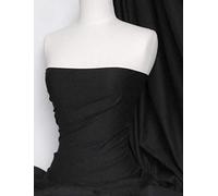 Cotton Lycra Elastane Jersey Fabric | Soft & Breathable 4 Way Stretch Material | 50+ Colours | Oeko-Tex Certified | by Tia Knight (Black, Q35 BK)