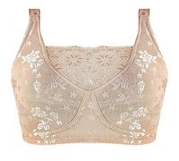 Cotton Mastectomy Bra Bandeau Women Post Surgical Care Bralettes Tube Top With Prosthesis Bags Nursing Sports Underwear (Color : Skin, Size : 40/90C)