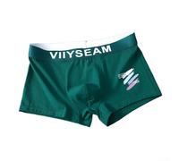 Cotton Men's Boxer Shorts Underwear with U Pouch and Breathable Material for Sleep and Daily Wear (M Green)