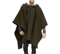 Cotton Mexican Style Hooded Poncho Unisex Hooded Poncho - Poncho for Men - Handmade Poncho Comfortable Clothing for Men Alpaca Poncho Hooded Poncho Coat Warm Soft Coat Winter Jacket