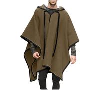 Cotton Mexican Style Hooded Poncho Unisex Hooded Poncho - Poncho for Men - Handmade Poncho Comfortable Clothing for Men Alpaca Poncho Hooded Poncho Coat Warm Soft Coat Winter Jacket