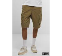 Cotton Mid-Length Cargo Shorts Urban Classics Khaki 36