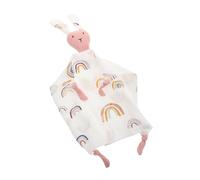 Cotton Muslin Baby Comfort Blanket Cute Bunny Pink for Newborns