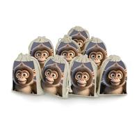 Cotton Muslin Bag 8 Pack Drawstring Gift Bags Reusable Cartoon Brown Monkey Gift Pouches for Party Favors Jewelry Spice Sachet Birthday Party Bridal Shower Wedding Home Storage 5 X 7 Inch