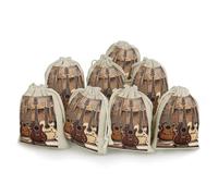 Cotton Muslin Bag 8 Pack Drawstring Gift Bags Reusable Collection Guitar Gift Pouches for Party Favors Jewelry Spice Sachet Birthday Party Bridal Shower Wedding Home Storage 5 X 7 Inch