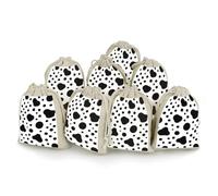 Cotton Muslin Bag 8 Pack Drawstring Gift Bags Reusable Cow Spot Pattern Gift Pouches for Party Favors Jewelry Spice Sachet Birthday Party Bridal Shower Wedding Home Storage 5 X 7 Inch