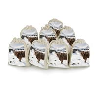 Cotton Muslin Bag 8 Pack Drawstring Gift Bags Reusable Highland Cow Gift Pouches for Party Favors Jewelry Spice Sachet Birthday Party Bridal Shower Wedding Home Storage 5 X 7 Inch