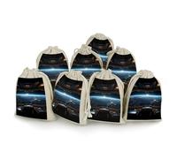 Cotton Muslin Bag 8 Pack Drawstring Gift Bags Reusable Outer Space Views Gift Pouches for Party Favors Jewelry Spice Sachet Birthday Party Bridal Shower Wedding Home Storage 5 X 7 Inch