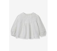 Cotton muslin blouse white