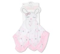 Cotton Muslin Lovie - Pink Bunny Lulujo Multi One Size