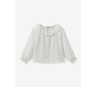 Cotton Muslin Shirt for Girls, CYRILLUS ecru