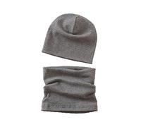 Cotton Newborn Baby Winter Hat and Scarf Set for 1-7 Years Newborn Baby Beanie Hat Kids Tube Cotton Loop Scarfs Dark Grey