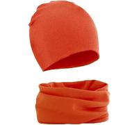 Cotton Newborn Baby Winter Hat and Scarf Set for 1-7 Years Newborn Baby Beanie Hat Kids Tube Cotton Loop Scarfs Orange