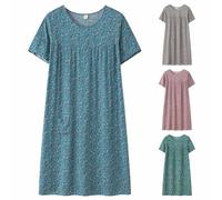 Cotton Nightdresses For Women Uk Plus Size - Cotton Nighties For Older Blue