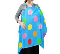 Cotton Nursing Cover Cartoon Colorful Dot Blue