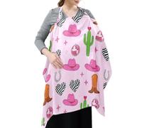 Cotton Nursing Cover Cowboy Hat & Boot & Disco Ball