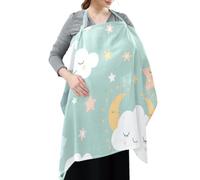 Cotton Nursing Cover for Baby Breastfeeding Cloud Star Moon Light