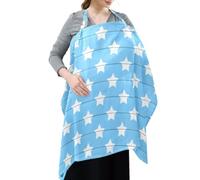 Cotton Nursing Cover for Baby Breastfeeding Seamless Blue Aesthetics