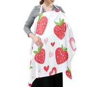 Cotton Nursing Cover for Baby Breastfeeding Strawberry Country Style