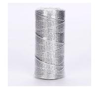 Cotton Nylon Braided Cord 1.5mm 100m Metallic Macrame Cord Silver Gold For Craft DIY Wedding Christmas Decoration(Onecolor)