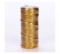 Cotton Nylon Braided Cord 1.5mm 100m Metallic Macrame Cord Silver Gold For Craft DIY Wedding Christmas Decoration(Onecolor)