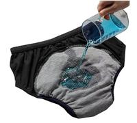 Cotton Older Women Incontinence Underwear Leakproof Panties Cloth Diaper Washable Seniors Middle-Aged Elderly Ladies Waterproof Briefs(Black,3XL)