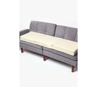 Cotton Orthopaedic Foam 3 Seater Booster Cushion Homescapes Cream One Size