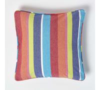 Cotton Osaka Green and New England Multi Stripe Decorative Cushion Cover