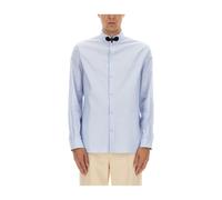 Cotton Oxford Shirt With Toggle - male - Valentino - Casual Shirts - Blue - L - Shirts L