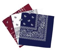 Cotton Paisley Bandana Scarf Headband 3 Pack