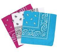 Cotton Paisley Bandana Scarf Headband 3 Pack