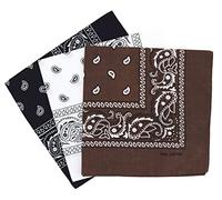 Cotton Paisley Bandana Scarf Headband 3 Pack