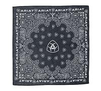 Cotton Paisley Print Bandana, Black