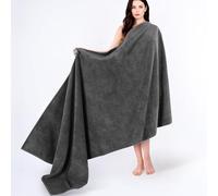 Cotton Paradise 100% Cotton 40x80 Oversized Bath Sheet, Extra Large Turkish Bath Towels for Bathroom, Dark Gray Bathsheet