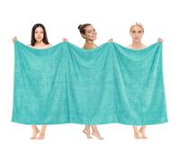 Cotton Paradise 100% Cotton Oversized Bath Sheet 40 x 80 Inches Extra Large Turkish Bath Towels for Bathroom, Turquoise Bath Towel