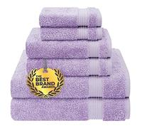 Cotton Paradise 6 Piece Towel Set, 100% Turkish Cotton Soft Absorbent Towels for Bathroom, 2 Bath Towels 2 Hand Towels 2 Washcloths, Lilac Towel Set