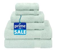 Cotton Paradise 6 Piece Towel Set, 100% Turkish Cotton, Soft Absorbent Towels for Bathroom, 2 Bath Towels, 2 Hand Towels, 2 Washcloths, Mint Towel Set