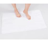 Cotton Paradise Bath Rug for Bathroom, 20x34 inch 100% Cotton Non Slip Bath Mat Rug, Soft Absorbent Machine Washable, White Bath Rug