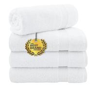 Cotton Paradise Bath Towels, 100% Turkish Cotton 27x54 inch 4 Piece Bath Towel Sets for Bathroom, Soft Absorbent Towels Clearance Bathroom Set, White Bath Towels