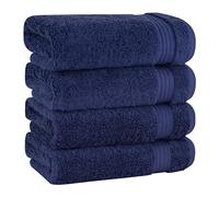 Cotton Paradise Hand Towels for Bathroom, 100% Turkish Cotton 16x28 inch 6 Piece Hand Towel Set, Soft Absorbent Face Towel Clearance Set, Navy Blue Hand Towels