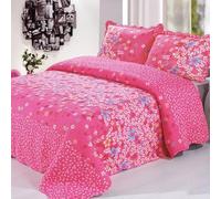 Cotton Patchwork Queen Quilt Set, 3-Piece Bohemian Farmhouse Bedspread & 2 Pillow Shams, Reversible Green Embroidered Floral Design, 100% Boho Chic Coverlet for Bedding(A-46,68.8x76.7"(175x195cm)3pcs)