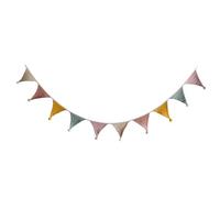 Cotton Pennant Banner - 9 Ft Fabric Bunting Garland, Decorative Hanging Flags | Reusable Party Decoration for School, Birthday, Baby Shower, Camping, Kids Room, Nursery, Home, Easter Event