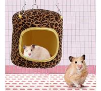 Cotton Pet Hamster Warm Hammock Hanging Sleeping for Squirrel Hedge Guinea Pig Chinchilla RabbitsPurple Leopard Professional Accessories for Use (Leopard Print)