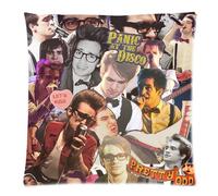 Cotton Pillow Case And Peur Poly Inner Custom Car-Seat Neck Pillow (Only One) - Music Star Band Series - Panic At The Disco Posters Pictures Collage Personalized Pillowcase For Fans Design
