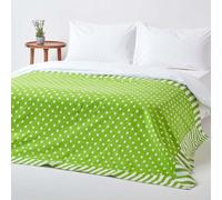 Cotton Pink Heart Decorative Sofa Throw, Red Polka Dots, Blue Stars and Stripes