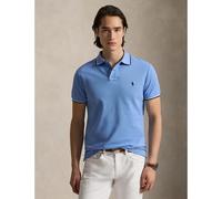 Cotton Pique Polo Shirt in Custom Fit Sea Blue