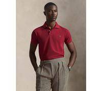 Cotton Pique Polo Shirt in Slim Fit Dark Red