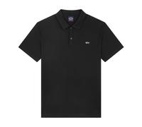 Paul & Shark Men's Regular Fit Polo Shirt - Premium Double Pique Cotton Polo Shirt with Shark Embroidery - Premium Short Sleeve Polo Shirt, black, M