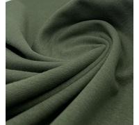 Cotton Plain Cuffing Ribbing Jersey Fabric 270 GSM | Soft & Breathable 4 Way Stretch Material | 10+ Colours | Oeko-Tex Certified | Sold by The Half Metre | by T9 Fabrics (Khaki)