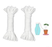 Cotton Plant Rope for Self Watering Pots Watering Cord Capillary Action Drip System for Succulents Flowers and Potted Herbs (5mm*2pcs)